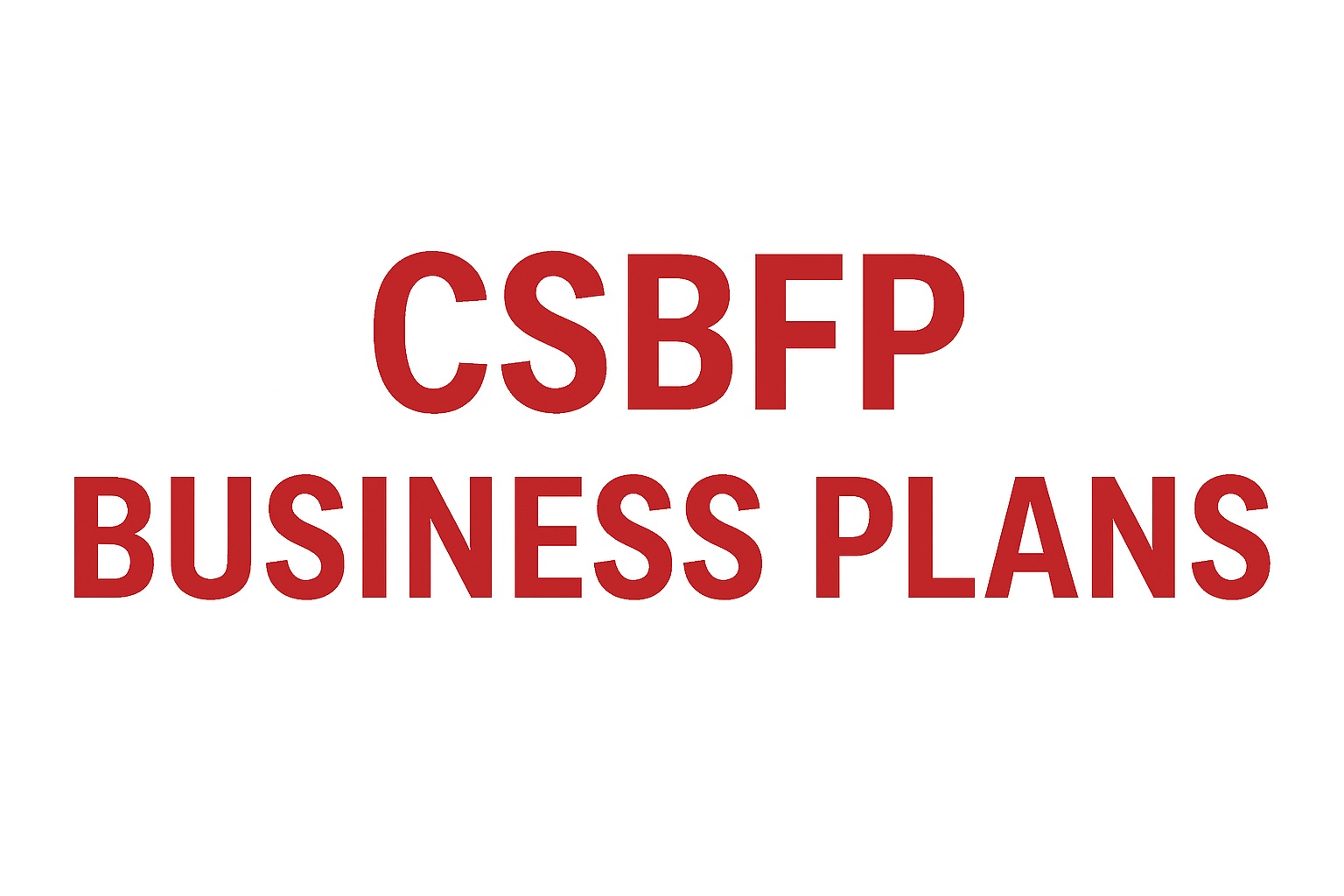 CSBFP Business Plans